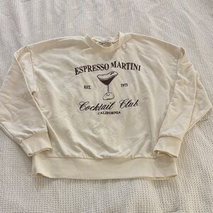 Francesca's Collections Cream Cocktail Club Sweater